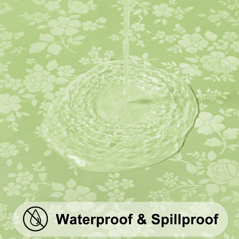 Smiry Rectangle Table Cloth, Waterproof Heavy Duty Vinyl Tablecloths, Wipeable Washable Table Cover for Kitchen and Dining Room (Sage Green, 60" X 84")