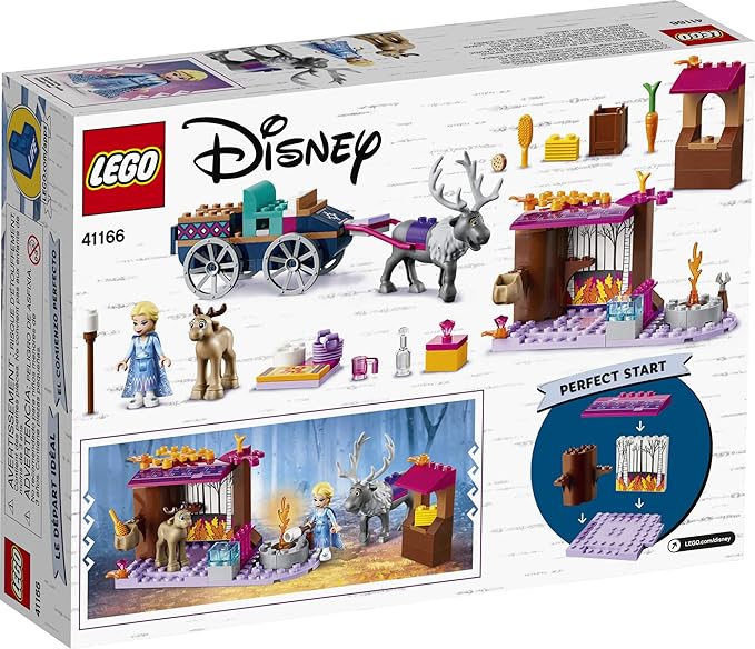 LEGO Disney Frozen II Elsa's Wagon Carriage Adventure 41166 Building Kit with Elsa &amp Sven Toy Figure (116 Pieces)