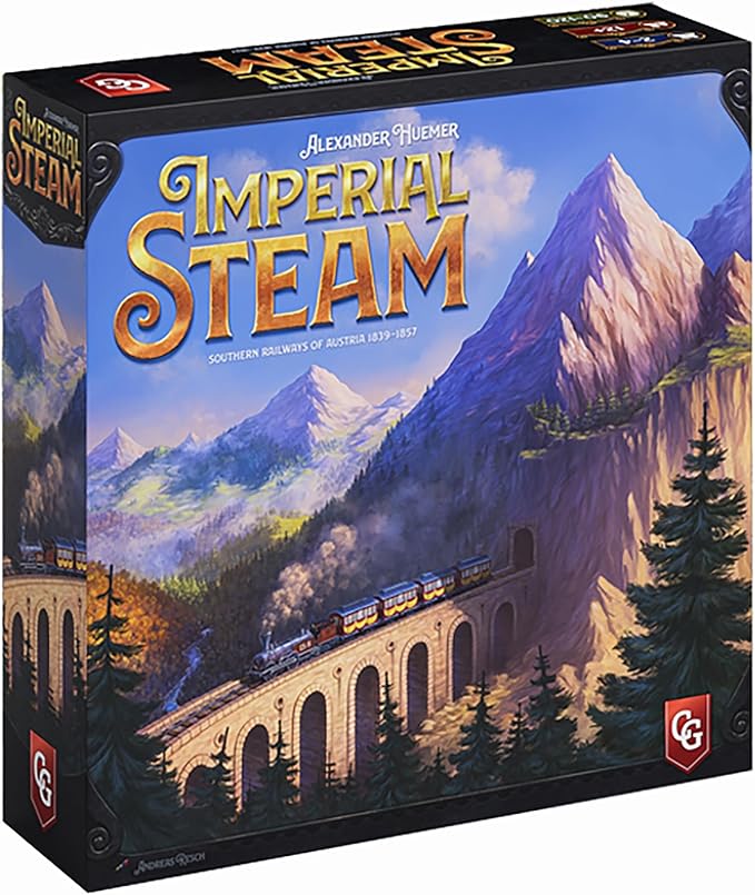 Capstone Games Imperial Steam Strategy Board Game for 2 to 5 Players Heavy Economic Railroad with Worker Placement Route Building Industrial Expansion &amp Resource Optimization | Ages 12+ | 120 M