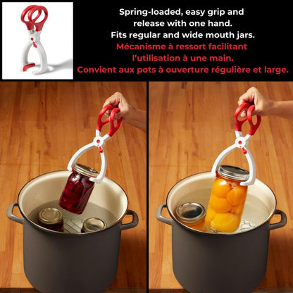 Starfrit 6 Piece Canning Set - Jar Lifter, Canning Scoop, Funnel, Lid Lifter & Bubble Popper and Lid Rack