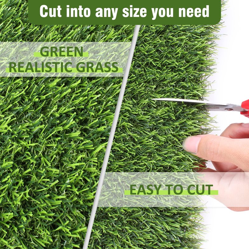 Kesfey Grass Table Runner 12 x 108 Inch Artificial Grass Carpet Rug Green Synthetic Table Runners Thickly Fake Grass Table Runner for Family Christmas Tabletop Decor Golf Party Decorations Baby Shower