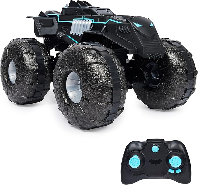 DC Batman All-Terrain Batmobile Remote Control Vehicle Water-Resistant Batman Toys for Boys Aged 4 and Up