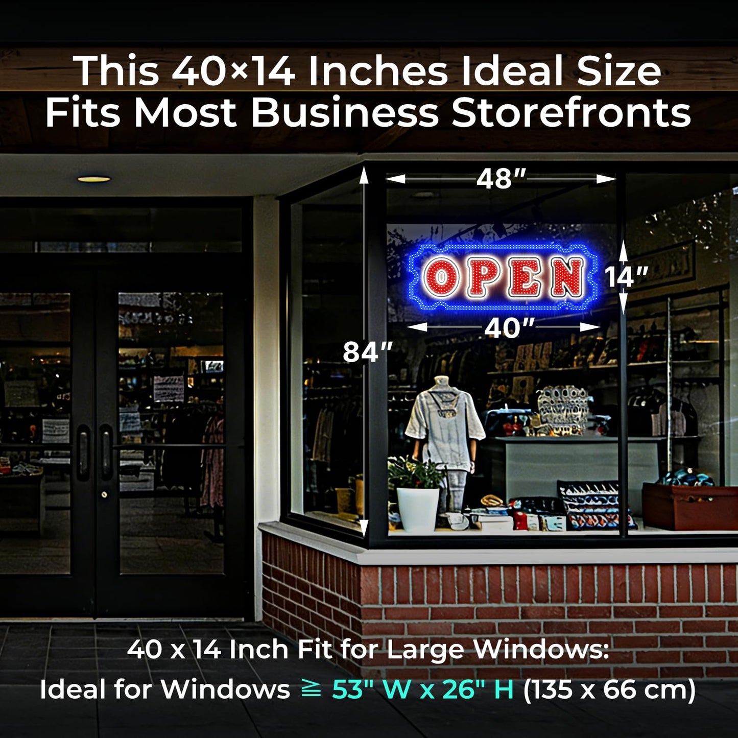 LemonNova 40" x 14" LED Open Sign for Business, Ultra Bright Open Sign with Bluetooth App & Remote, Timer, 64 Custom Colors, 29 Modes, Dimmable for Bar, Salon, Restaurant, Cafe and More Businesses