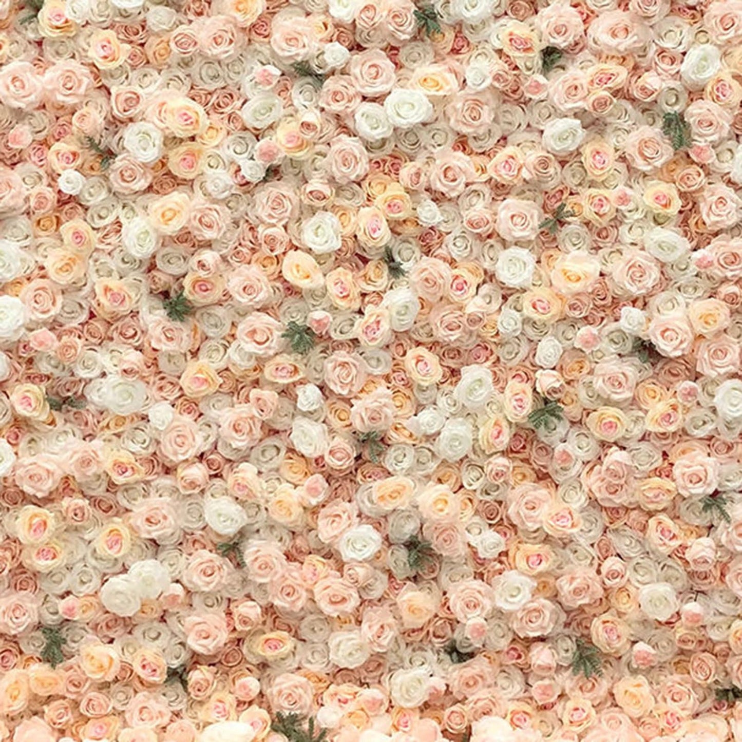 UYCVT Handmade Champagne Roses Wall Large Artificial Flower Wall Backdrop Panels, Rose Wedding Backdrop 5D Floral Wall Fabric Flower Wall for Party Baby Shower Bridal Wedding B-1m*1m/3.28 * 3.28FT