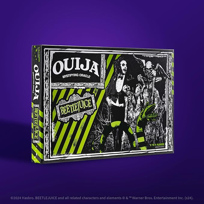 Ouija: Beetlejuice Inspired by Tim Burton’s Cult Classic Movie Collectible Classic Ouija Board Game with Green Planchette Officially Licensed Collectible and Merchandise 2-4 Players Ages 8+