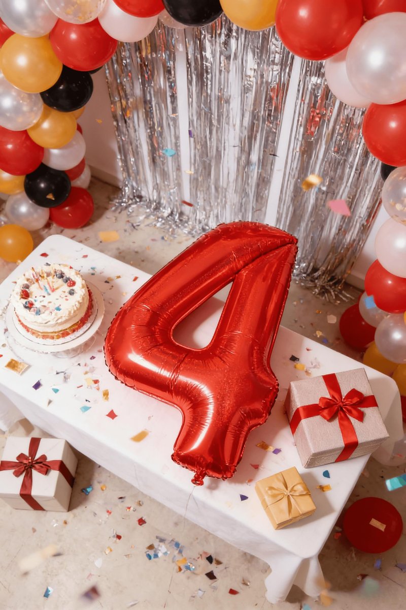 40 Inch Laser Red 1 Balloon for First Birthday, 1st Number Balloons Birthday Decorations for Girl Kids Toddler Baby, One Giant Number 1 Balloon
