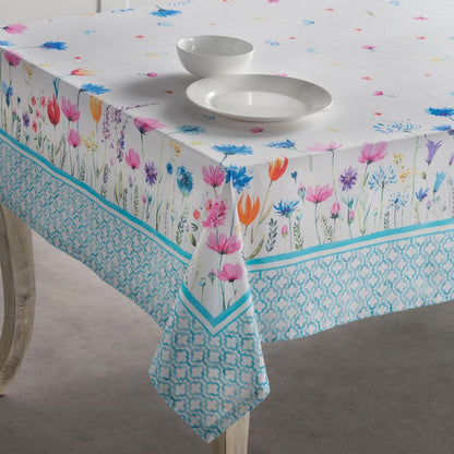 Maison d' Hermine Table Cloth Rectangle Table 100% Cotton 60 x 108 Inches Tablecloth Reusable Decorative for Dining Kitchen Farmhouse Home Gifts for Mothers Day Spring Summer - Flower in The Field