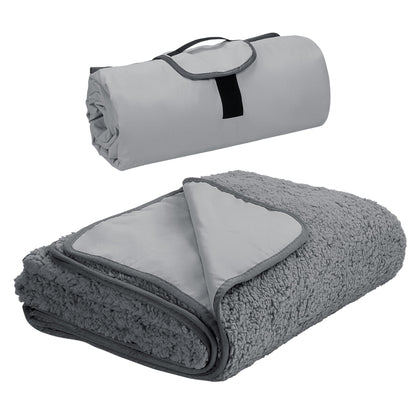Tirrinia Large Waterproof Outdoor Blanket, Soft Warm Windproof Stadium Blanket with Sherpa Fleece and Foldable for Outdoor Sport, Baseball, Football, Beach, Concerts, Car,59" x 79"