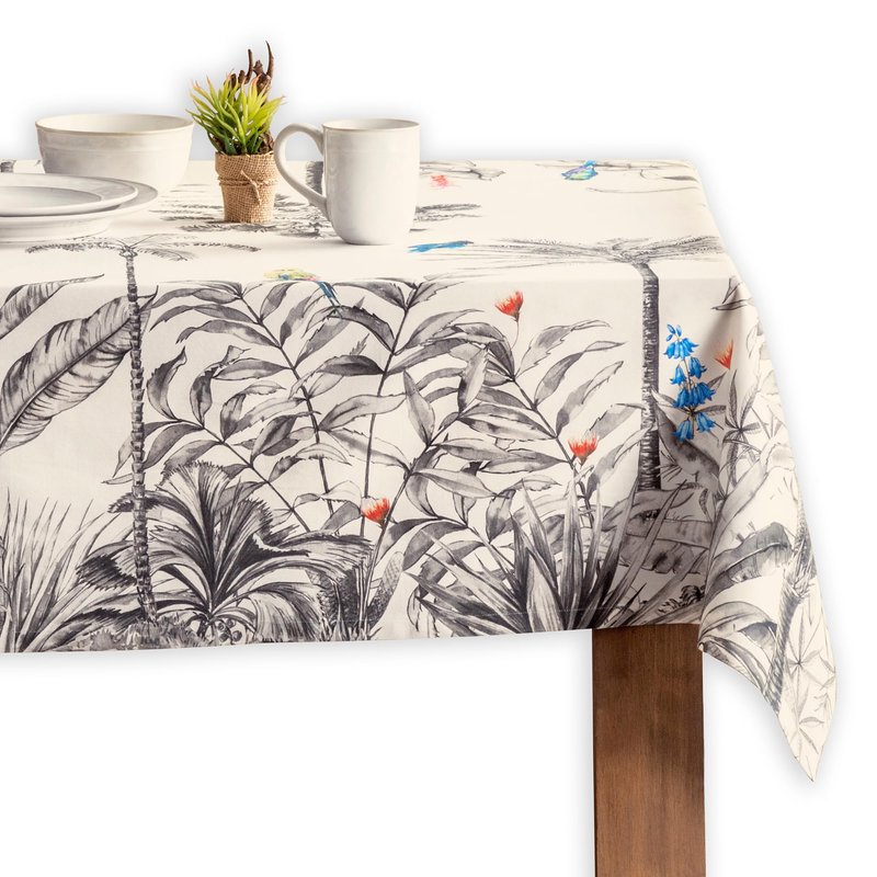 Maison d' Hermine Table Cloth Rectangle Table 100% Cotton 60 x 108 Inches Fall Tablecloth Reusable Everyday Use for Thanksgiving Christmas Decorations Dining Farmhouse Party (Amazonia)