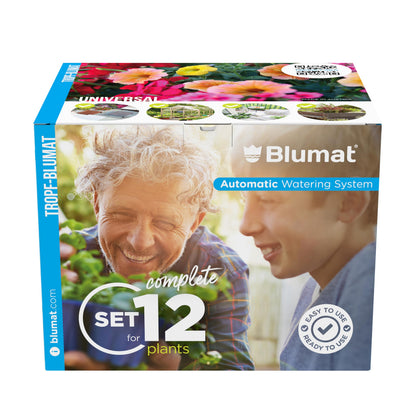 Blumat Drip Irrigation System - Tropf Medium Box Automatic Plant Watering Devices for Garden, Patio and Hanging Baskets - Garden Watering System Up to 12 Plants - Effortless Hydration - 12 Pack