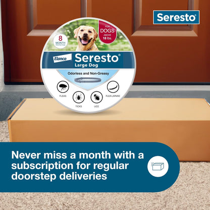Seresto Flea & Tick Collar for Dogs Over 18 lbs - Vet-Recommended 8-Month Treatment & Prevention