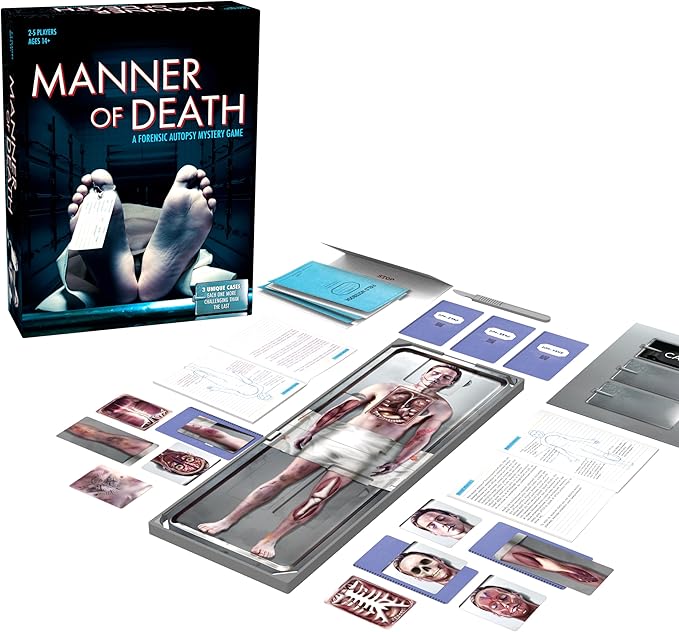 Endless Games Manner of Death | True Crime Autopsy Game | Forensic Investigation Mystery with 3 Unique Cases | 2-5 Players Ages 14+