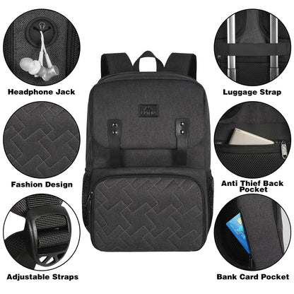 MATEIN Lunch Backpack with Cooler Compartment, 15.6 Inch Insulated Lunchbox Backpacks with USB Port for Men Work, Water Resistant Lunch Bag Travel Laptop Dackpack for College Business, Gifts for Women
