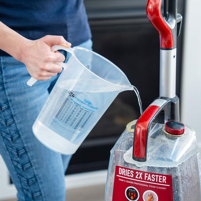 Half Gallon 64oz (2 quart) Measure Pitcher- Conversion Chart-Strong Food Grade - Resistant to Chemicals- Great for Lawn, Pool & Spa, Ag, Home Hobbies, Lye, Cooking, Shop Motor Oil Fluids Made In USA