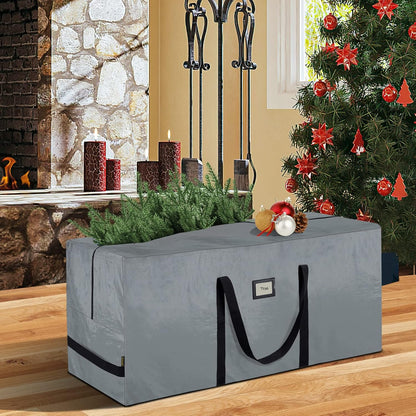 BALEINE Christmas Tree Storage Bag - Heavy Duty Extra Large with Reinforced Handles & Dual Zippers | Gray, 7.5 ft