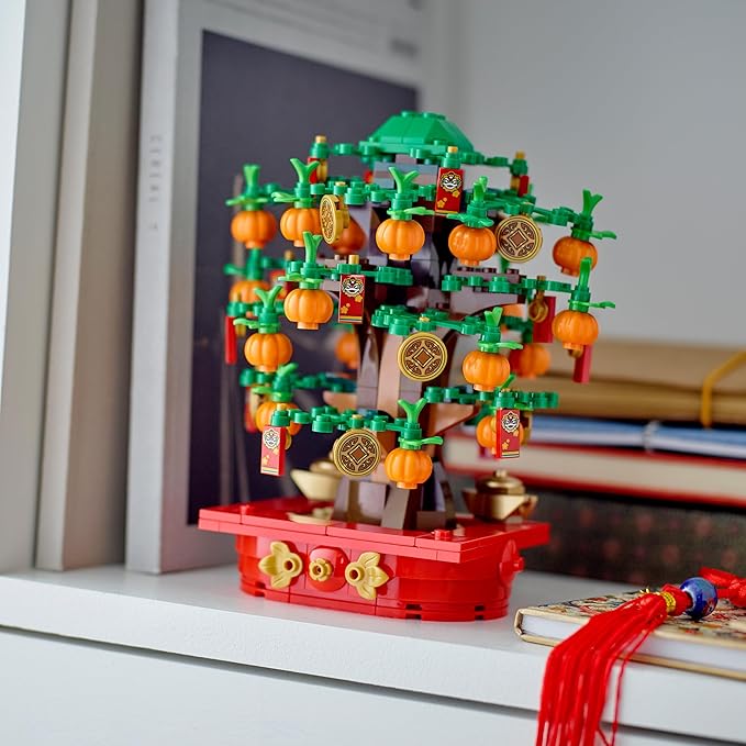 LEGO Money Tree Building Kit for Kids Aged 9 Plus Lunar New Year Gift for Boys and Girls Sparks Pretend Play Seasonal Decor 40648