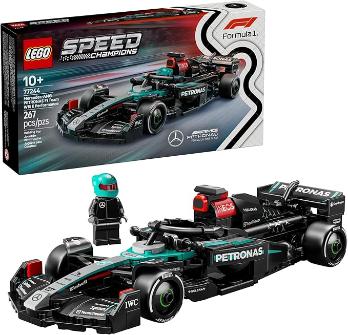 LEGO Speed Champions Mercedes-AMG F1 W15 Race Car Toy - Building Set for Kids Boys &amp Girls Ages 10+ - Toy Car for F1 Fans - Gift Idea for Birthday - 77244