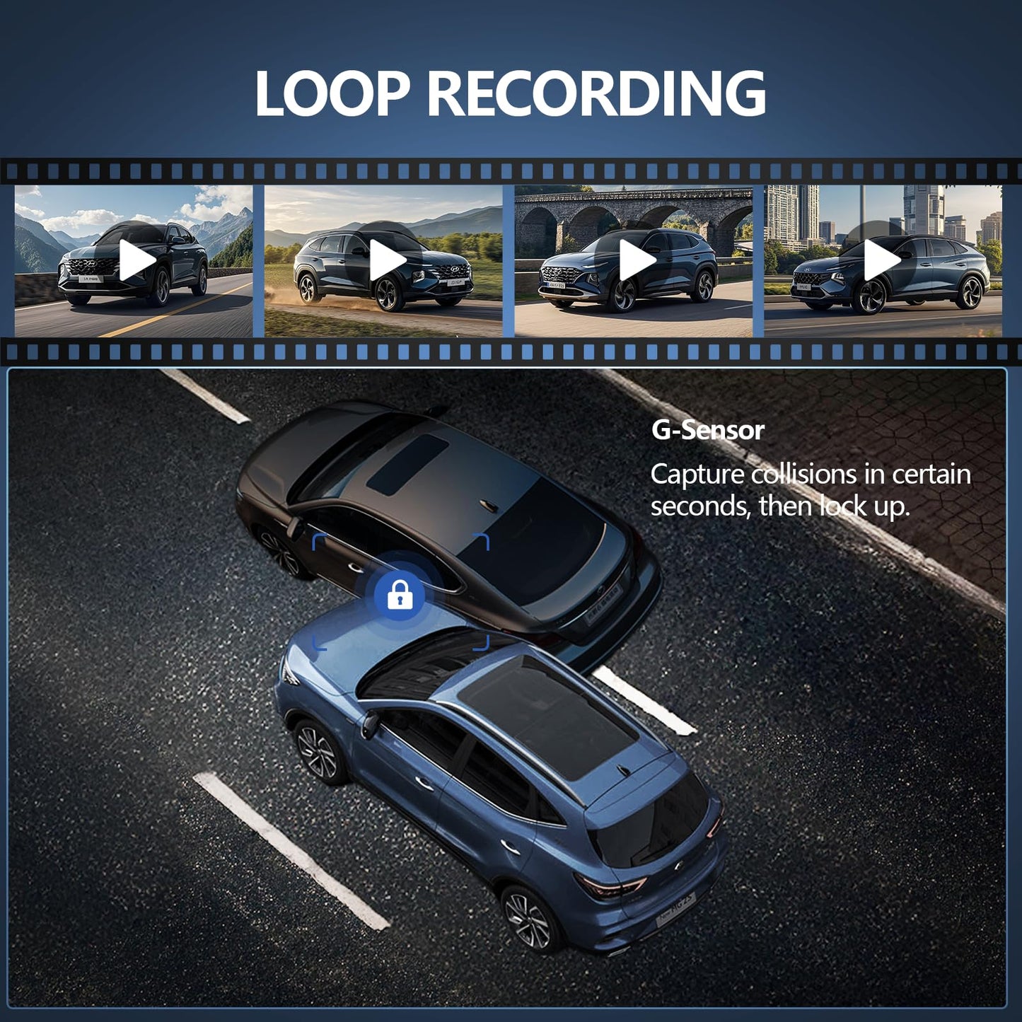 Apenet Wireless CarPlay Screen with 2K Dash Cam, 8.1" Portable Touchscreen Car Stereo with CarPlay & Android Auto, 1080P Backup Camera, Voice Control, Bluetooth, Mirror Link, GPS Navigation