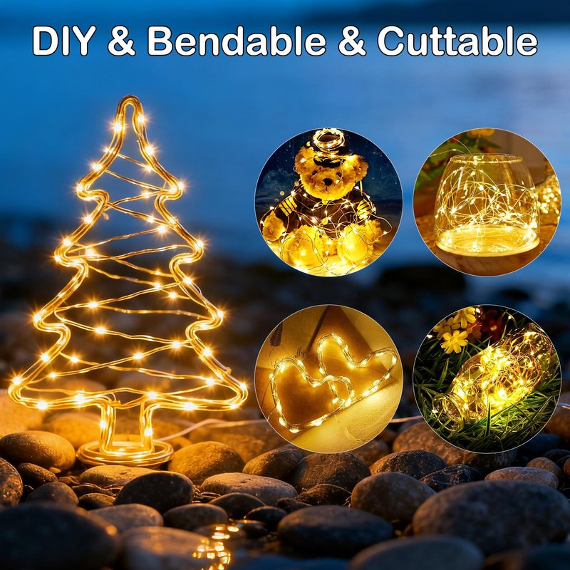 ZNYCYE 10 Pack Fairy Lights with Timer,10 ft 30 LED String Lights 8 Modes Fairy Lights Battery Operated Waterproof for DIY Wedding Party Bedroom Mason Jars Christmas Decorations (Warm White)