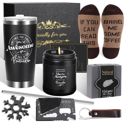 Gift Basket for Men – Care Package for Boss,Teacher, Coworker, Nurse, Dad & Husband – Valentine’s Day & Birthday, Get Well Soon, Thank You,Christmas Holiday & Self Care Gift Box for Him