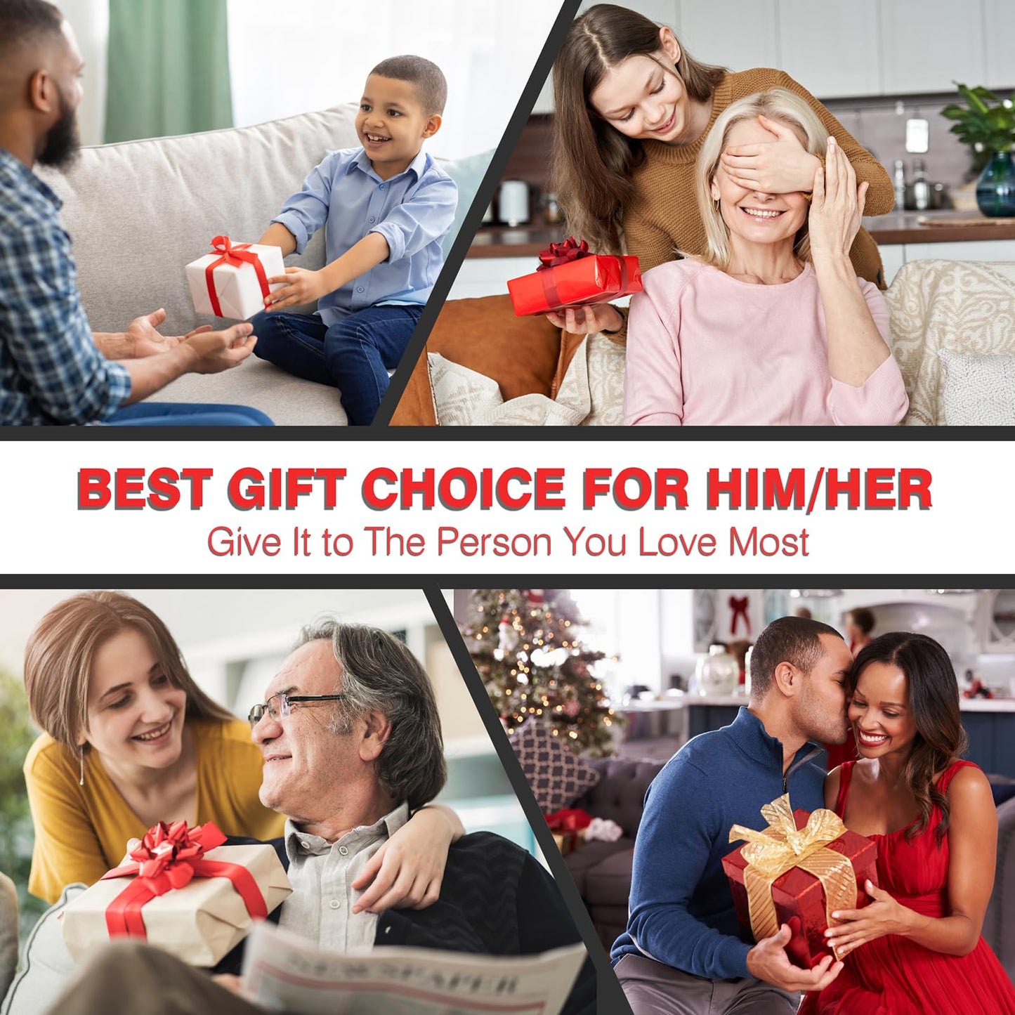cotsoco Massage Gun Deep Tissue for Pain Relief with 4 Massage Heads & 6 Speeds, Electric Mini Handheld Body Massager for Any Pain Relief, Best Gifts for Dad and Mom