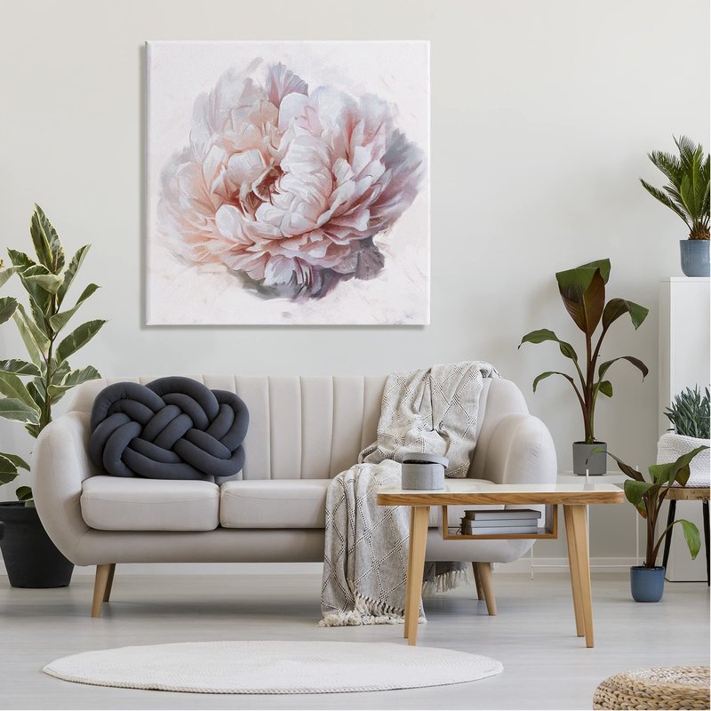 Stupell Industries 'Detailed Peony Petals', Canvas Art, 36 x 36 Inches, Easy to Hang and Sturdy, Made in USA, by Ziwei Li