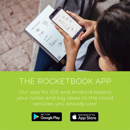 Rocketbook Matrix Smart Reusable Graph Notebook | Eco-friendly, Digitally Connected Isometric Notebook | Deep Space Gray, Letter Size (8.5" x 11") with Pen, Cloth, and App Included
