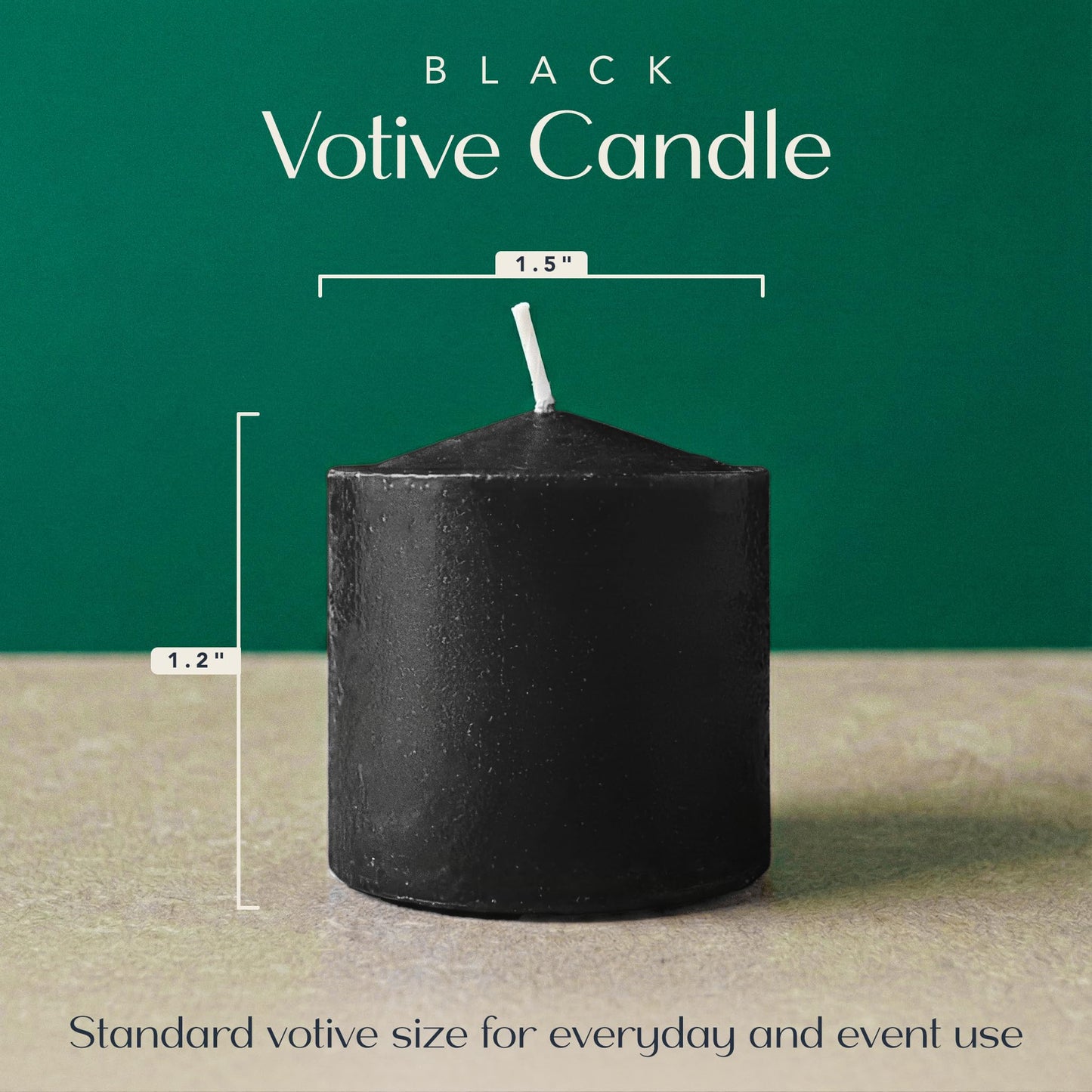 Royal Imports Votive Candles Unscented Candles for Wedding Centerpieces Black, Pack of 72 Dripless Wax for Parties, Aromatherapy, Devotional, Home Décor, Spas & Holiday Gifts