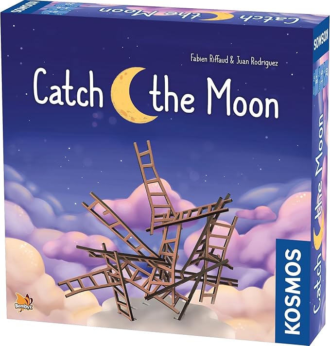 Catch The Moon | Dexterity Stacking Board Game for 1 to 6 Players | Beautiful Design &amp Whimsical Theme Balance Wooden Ladders to Reach The Moon | Family Game Night Favorite | Ages 8+