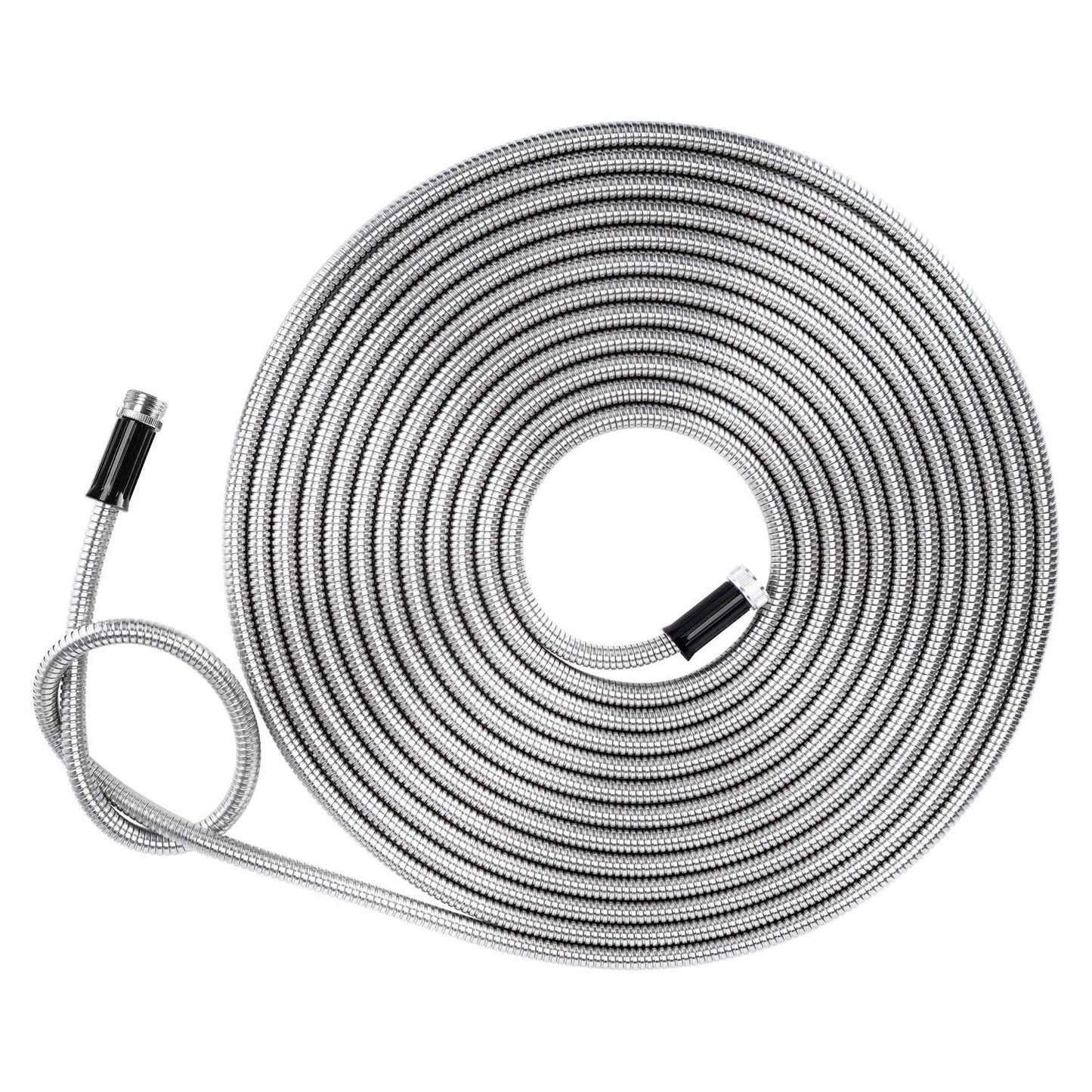 Beaulife Metal Garden Hose 100 ft Flexible No Kink Lightweight RV Drinking Water Hose Extension Leader Hose Heavy Duty Outdoor