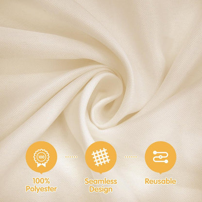BRILLMAX 6 Pack Beige Tablecloths 70 x 120 Inch for 6ft & 8ft Rectangle Tables - 150 GSM Polyester Fabric, Universal Fit, Water, Stain & Wrinkle Resistant Cloth Cover for Wedding Reception Banquet