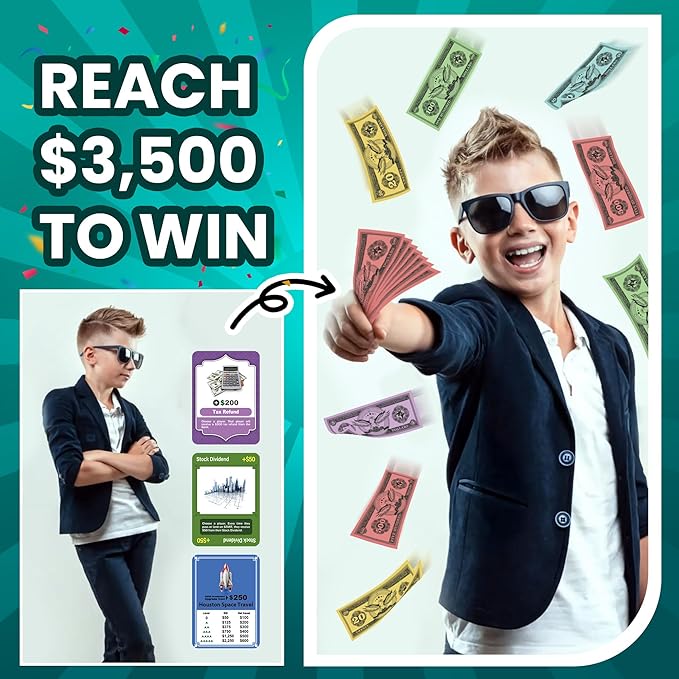 Paycheck to Billionaire: Master Financial Freedom - Smart Investing &amp Cost Management Board Game - Ideal for Game Night Educational Play - Perfect for Boys and Girls Ages 8+ Adults and Family