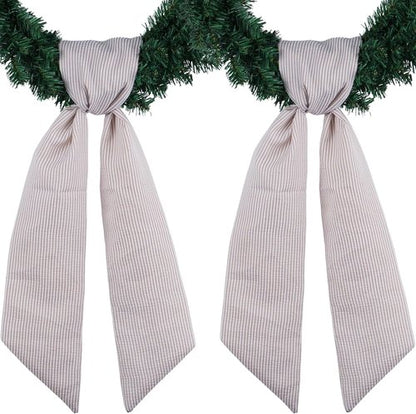 Brown Striped Wreath Ribbon Set by [Brand Name] - 2 Pack, 5.12" Wide x 54.33" Long | Perfect for Spring Decor