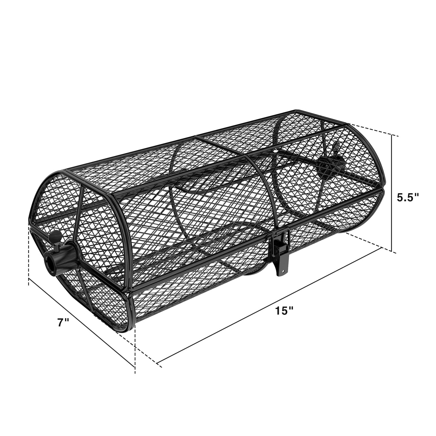 only fire Universal Rotisserie Basket Grill Accessory, Teflon Rotisserie Grill French Fries Basket Fits for Any Gas Grill or Other Ceramic Grills