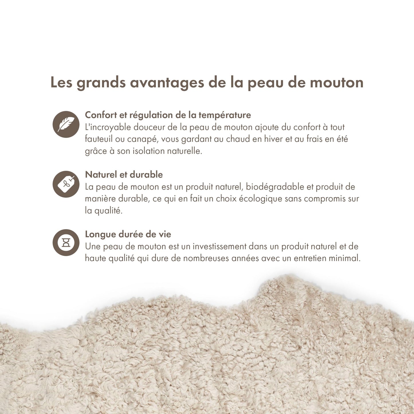 Nordic Sheep Real Sheepskin Rug Short Hair 2x3 ft | Bedside Rugs for bedrooms, Sofa, Chair or Dining Table | Each Sheepskin is Unique and Created by Nature | Small Fluffy Rug in Beige