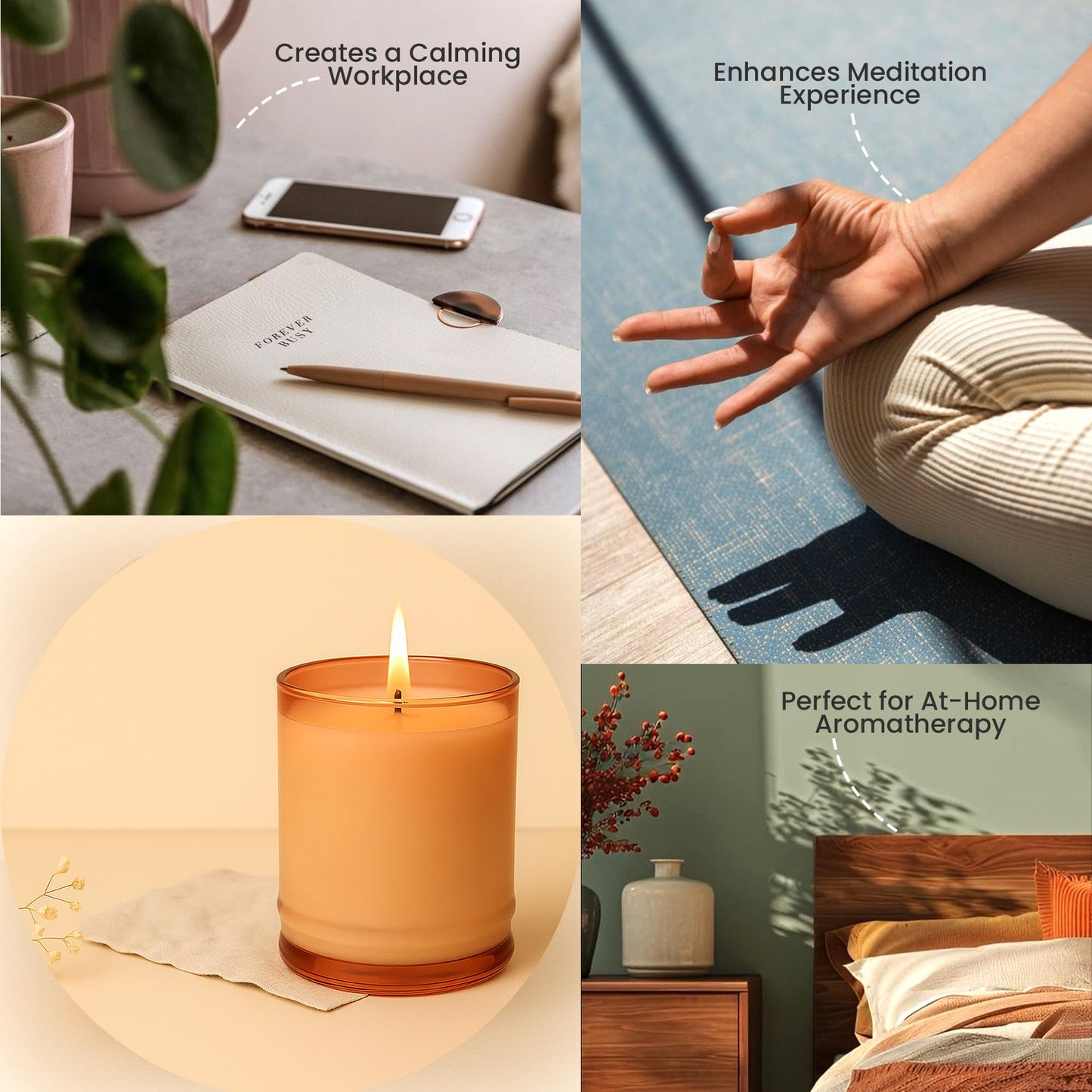 Lifescapes Scented Glass Candle - Peach & Basil, 160g | 28 Hours Approximate Burn Time | Premium Tumbler Design for Home Decor and Relaxation