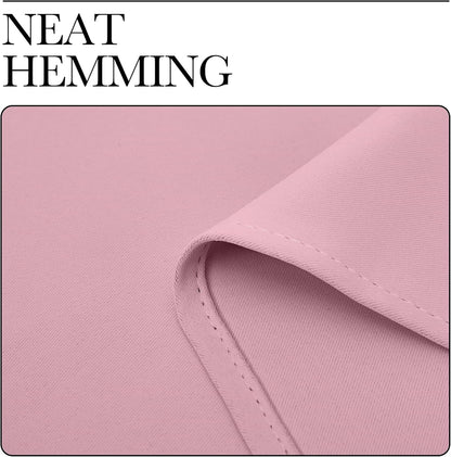 NICETOWN Blackout Curtain Panels - Thermal Insulated Grommet Drapes for Basement | Crystal Pink, 34x54" (1 Pair)