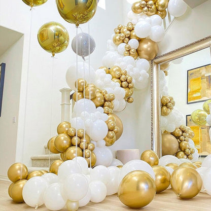 PartyWoo Gold Balloons 20pcs 18 Inch Gold Latex Helium Balloons for Birthday Wedding Anniversary Baby Shower Graduation Bachelorette Retirement Engagement Tea Casino Disco Party Decorations Gold-G101