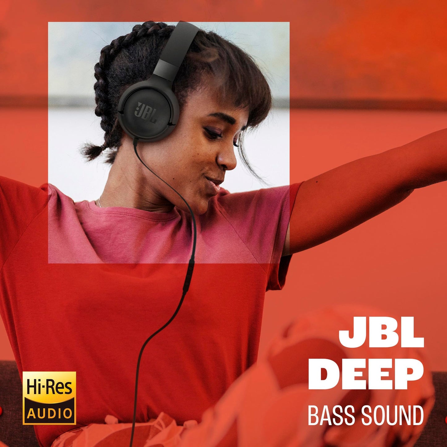 JBL Tune 520C - USB-C Wired on-Ear Headphones with Hi-Res Audio Support, JBL Pure Bass Sound, Comfort fit, USB-C connectivity, 3-Button Remote with Microphone and EQ presets Control (Black)
