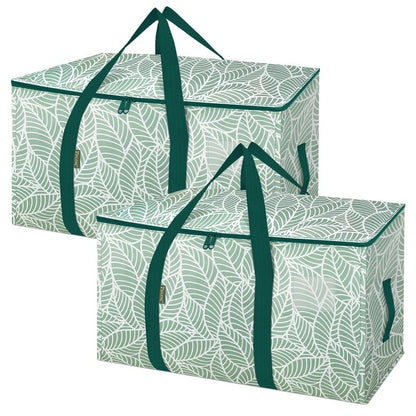 BALEINE 2-Pack Oversized Moving Bags with Reinforced Handles, Heavy-Duty Storage Tote for Clothes, Moving Supplies (Antique Folidage, 2-Pack)
