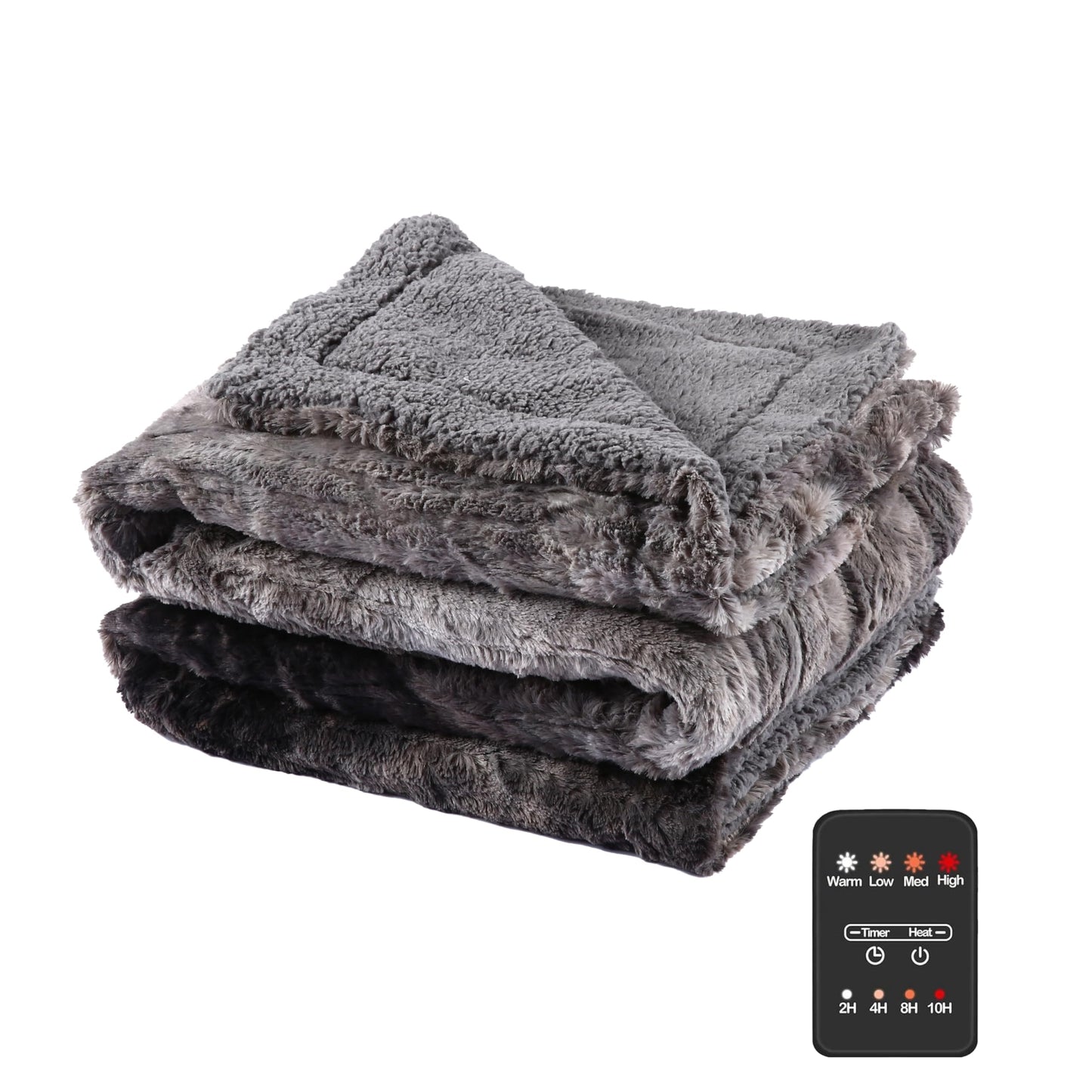 Electric Heated Blanket Full Size 72"x84", Cozy Large Oversized, 5 Heating Levels & 10 Hours Auto Off, Cozy for Bed, Sofa, & Office, Machine Washable, Purple