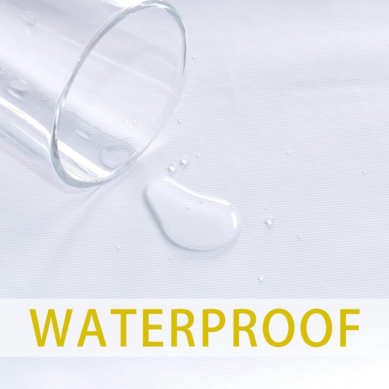 sancua 100% Waterproof Rectangle PVC Tablecloth - 60 x 102 Inch - Oil Proof Spill Proof Vinyl Table Cloth, Wipe Clean Table Cover for Dining Tables, Buffet Parties and Camping, White