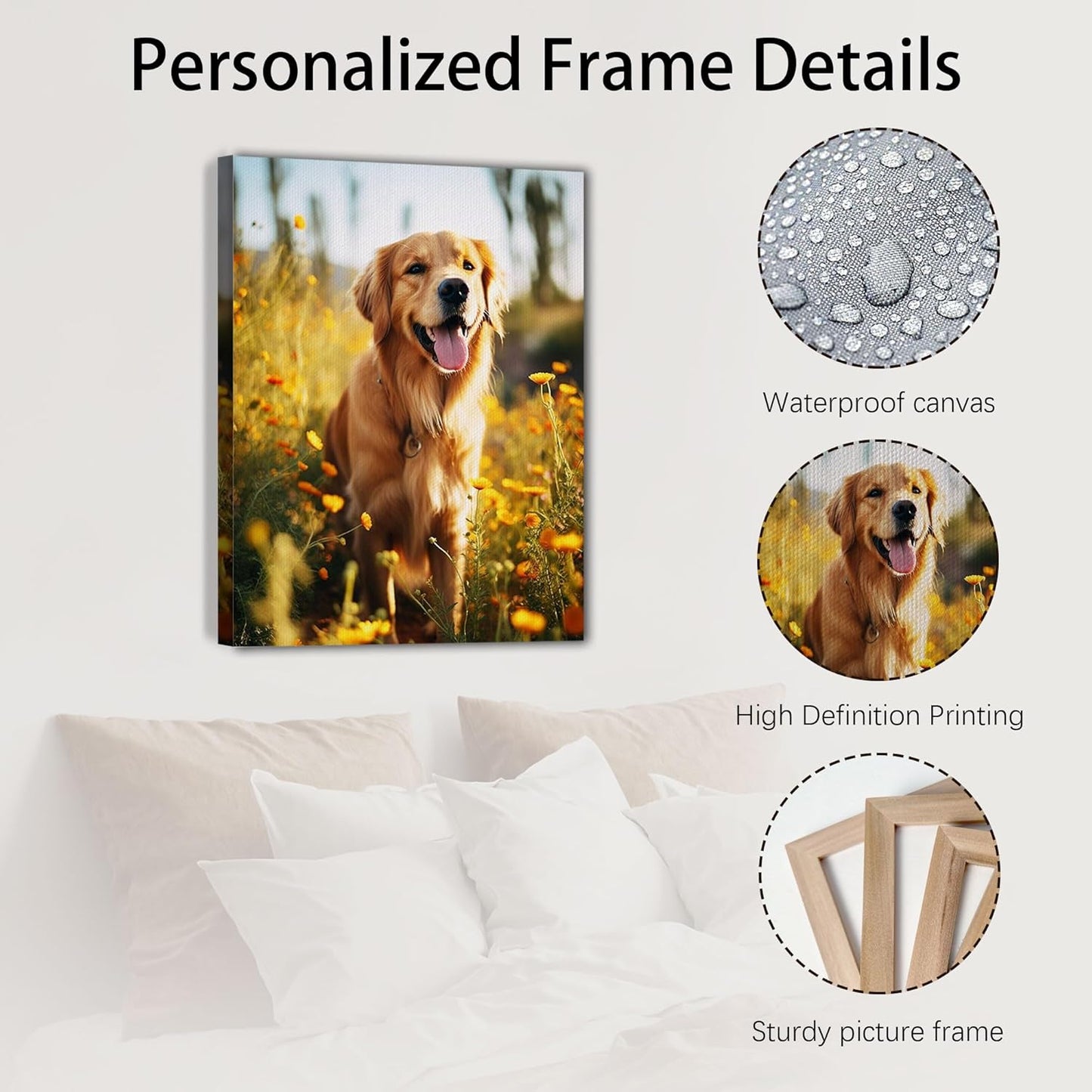 Skiennix Custom Canvas Prints - Personalized Photo Wall Art for Gifts | Perfect for Family & Pets