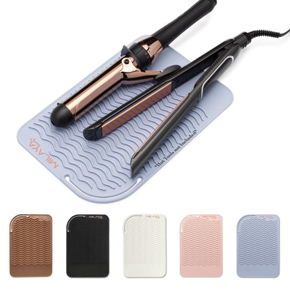 Heat Resistant Mat - Curling Iron Holder - Straightener pad - Flat Iron Holder - Silicone Mat for Hair Tools - Hot Tool Mat - Salon Tools - Hot Iron Holster - Vanity Mat - Vanity Accessories for Women