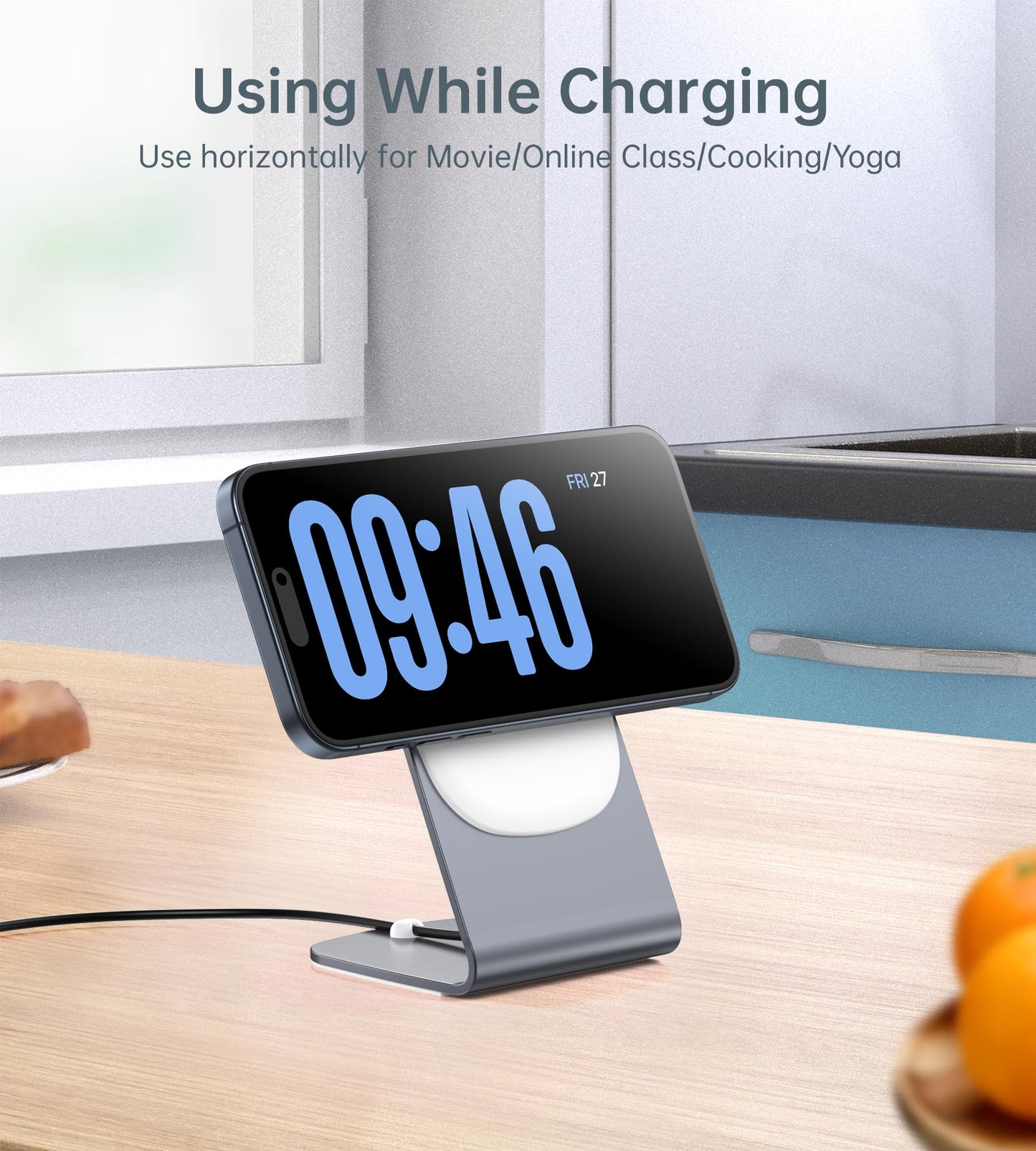 Magnetic Wireless Charger for iPhone 17/16/15/14/13/12 - Mag Charger+20W USB C Adapter, Fast Wireless Charging Stand/Pad with 5ft USB-C Cable for iPhone 17/16/15/14/13/12 Pro Max Plus Mini Air, Airpod