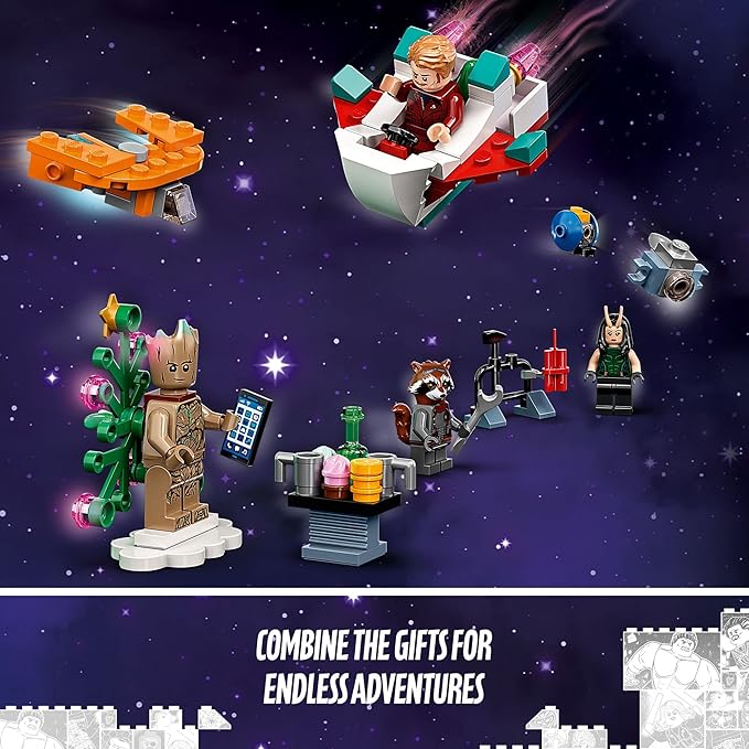 LEGO Marvel Studios’ Guardians of The Galaxy 2022 Advent Calendar 76231 Building Toy Set and Minifigures for Kids Boys and Girls Ages 6+ (268 Pieces)