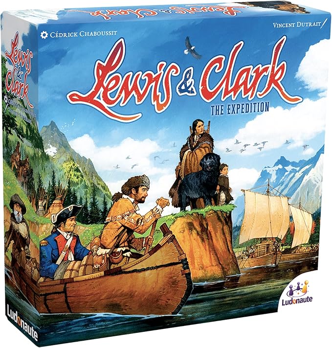 Ludonaute Lewis &amp Clark The Expedition Second Edition - Ludonaute Games Strategy Board Game Ages 14+ 1-5 Players 120 Min