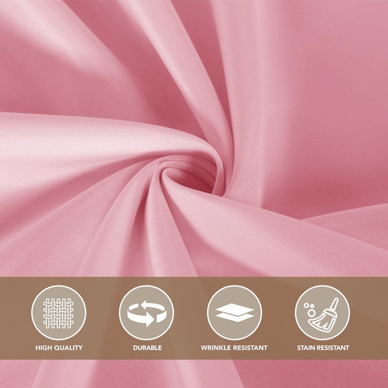 sancua Round tablecloth 90 Inch Diameter, 8 Pack - Circle Polyester Fabric Table cloth for Wedding Christmas Party Reception Banquet Birthday, Washable Formal Table Cover (Fit 30-72 Inch Tables), Pink