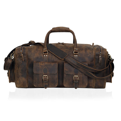 Large 28 inch duffel bags for men holdall leather travel bag overnight gym sports weekend bag
