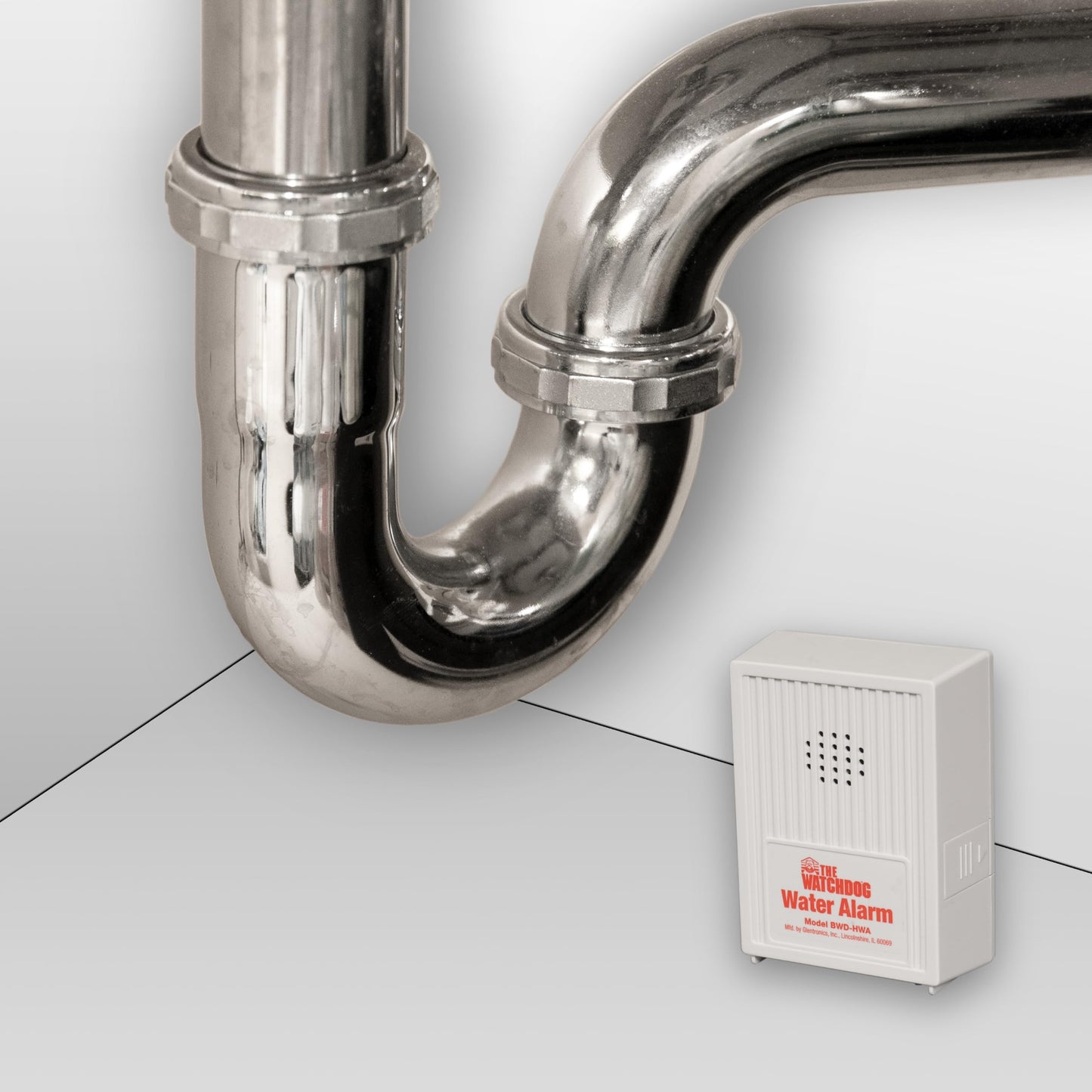 THE BASEMENT WATCHDOG Model BWD-HWA 110 dB Battery Operated Water Alarm